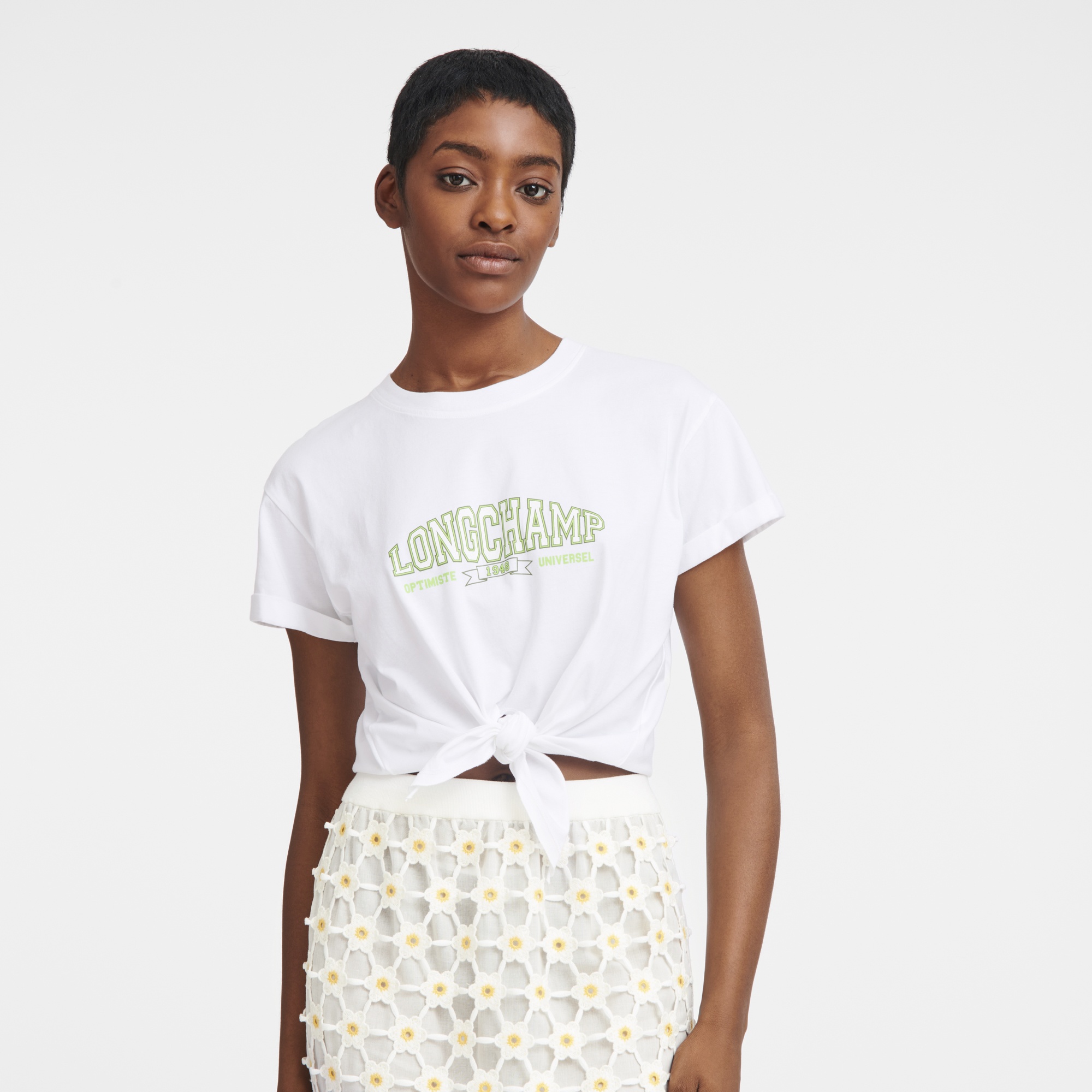 Tied T-shirt White - Jersey - 2