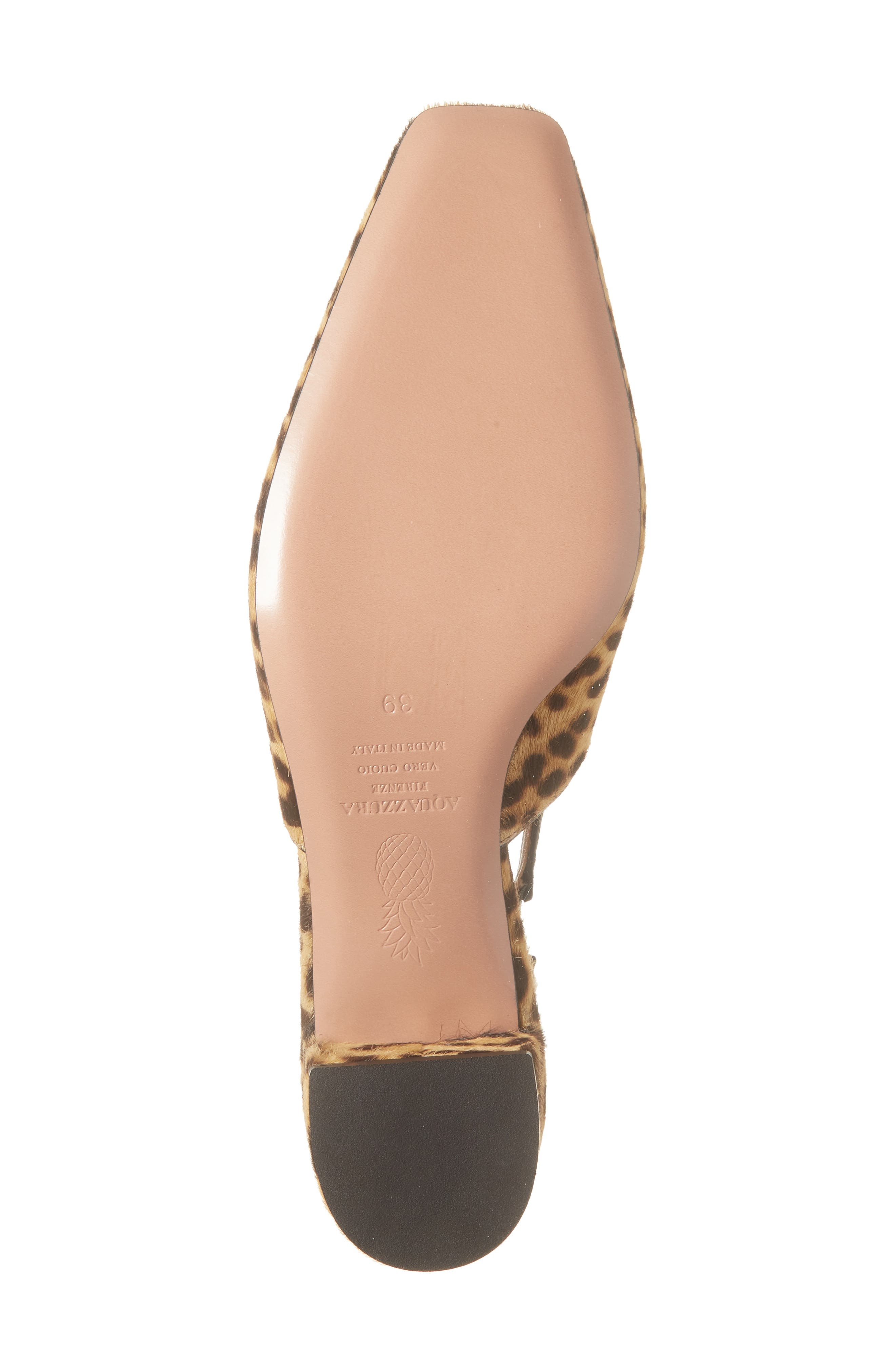 Aquazzura Ginza Genuine Calf Hair Slingback Pump in Natural Calf Hair at Nordstrom - 6