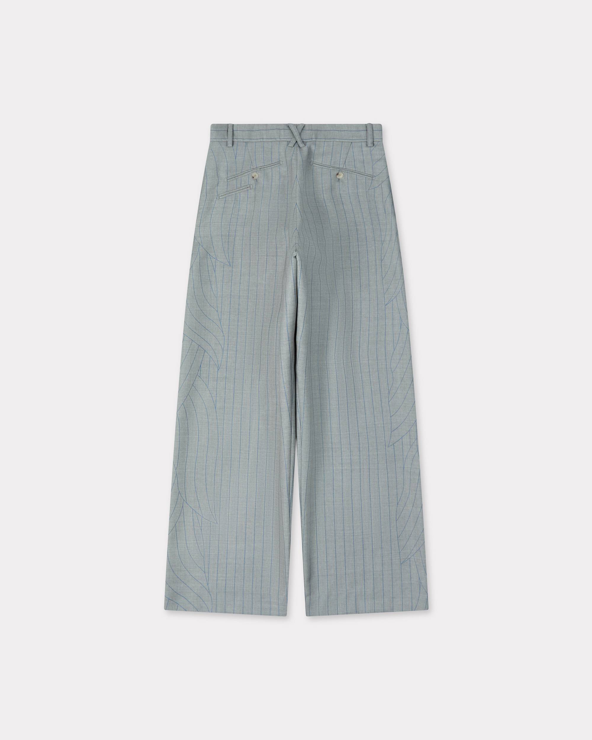'KENZO Leaf Stripe' straight tailored pants in virgin wool jacquard - 2