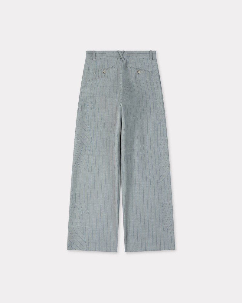 KENZO 'KENZO Leaf Stripe' straight tailored pants in virgin wool jacquard outlook