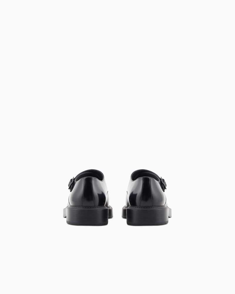 EMPORIO ARMANI BRUSHED LEATHER MONKSTRAPS outlook