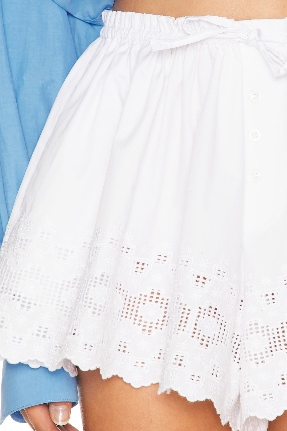 The Summer Short With Vintage Swiss Embroidery - 7