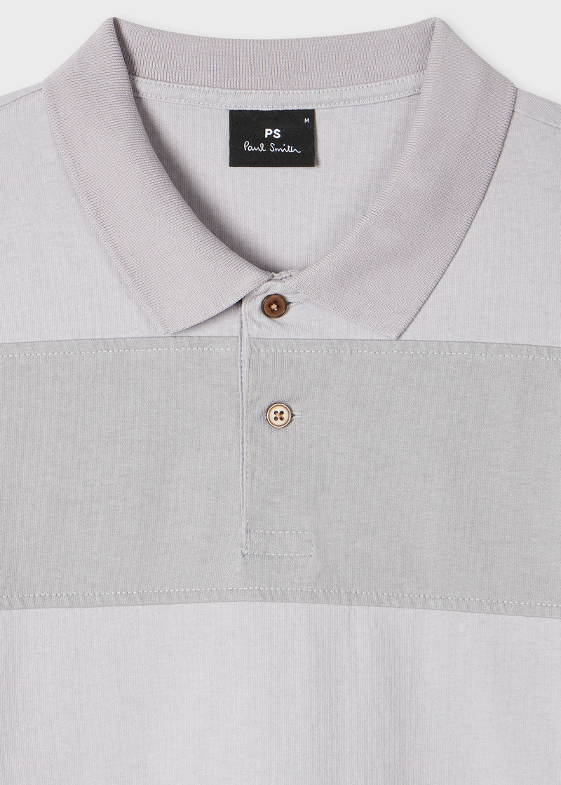 Paul Smith Mauve Block Stripe Rugby Polo Shirt outlook