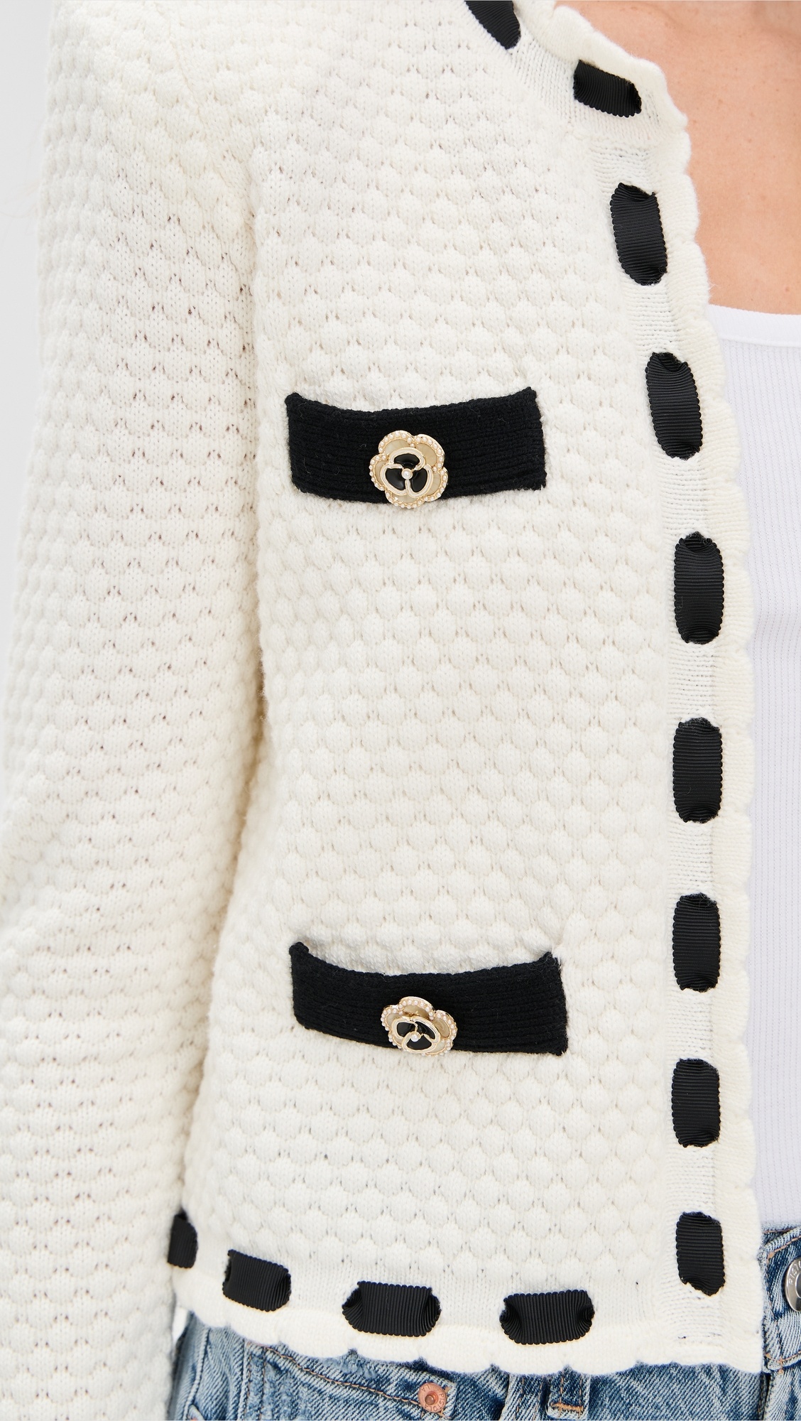 Astor Contrast Trim Cardigan - 5