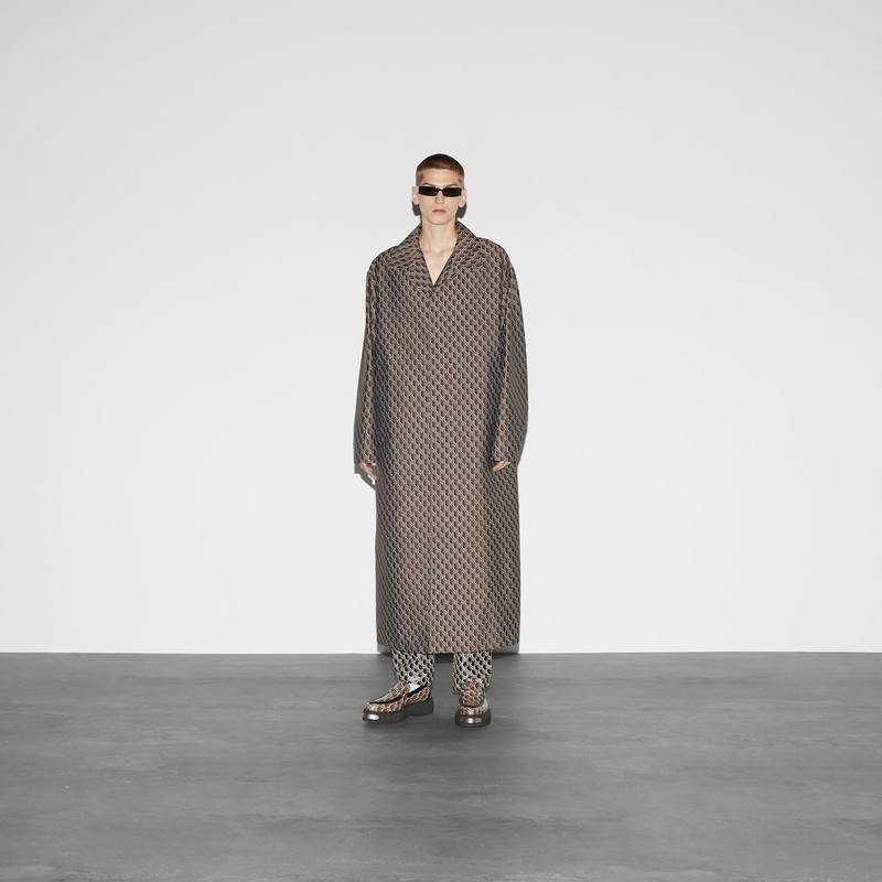 GG nylon jacquard coat 3