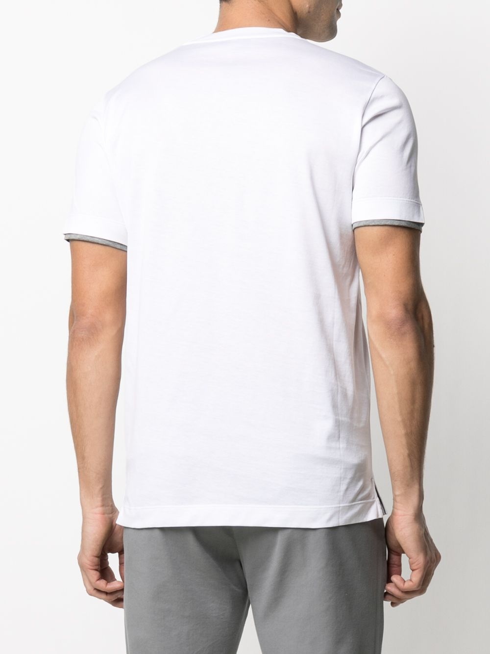 layered short sleeves T-shirt - 4