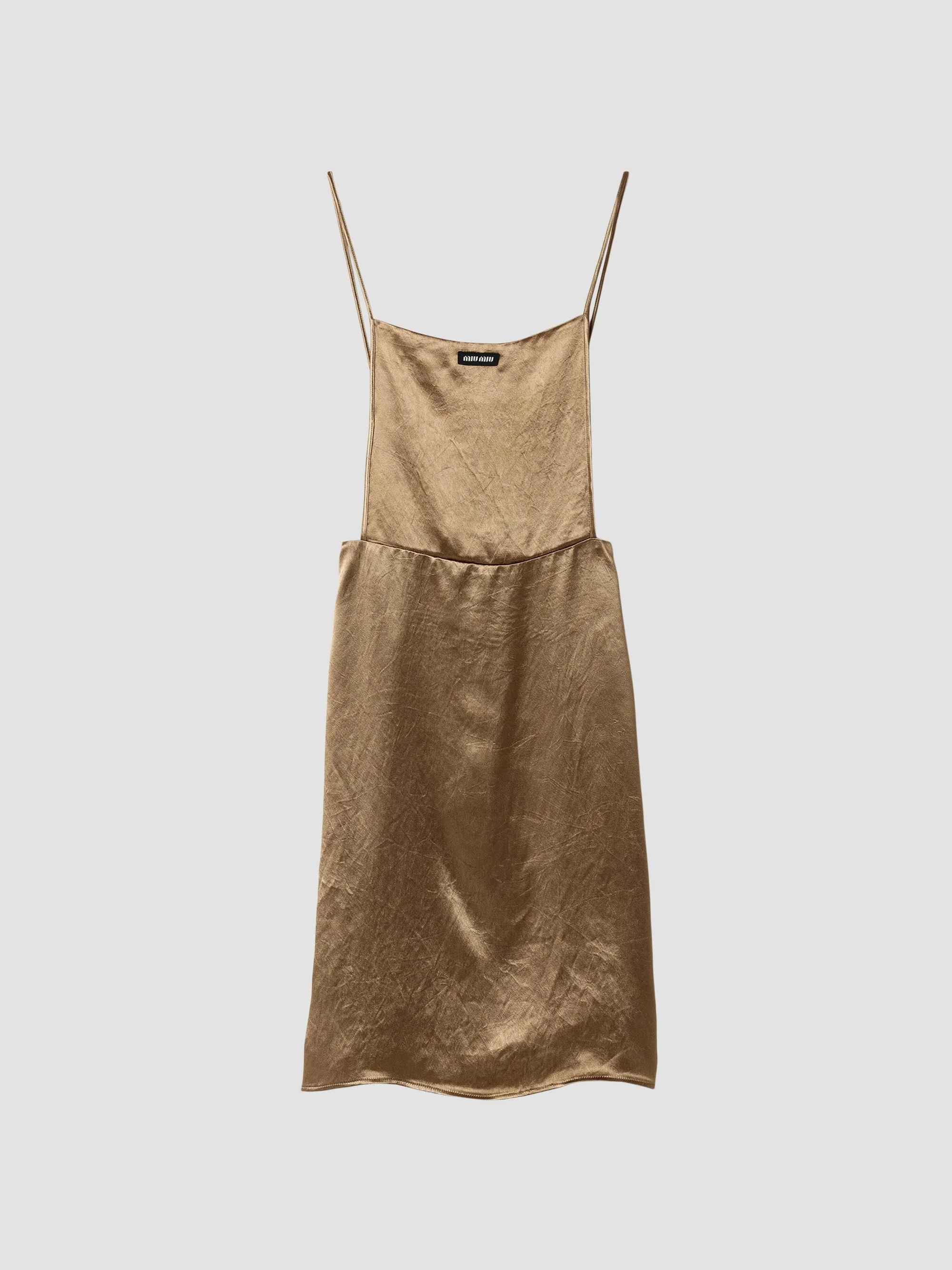 Women's Satin Dress - Brown - 1