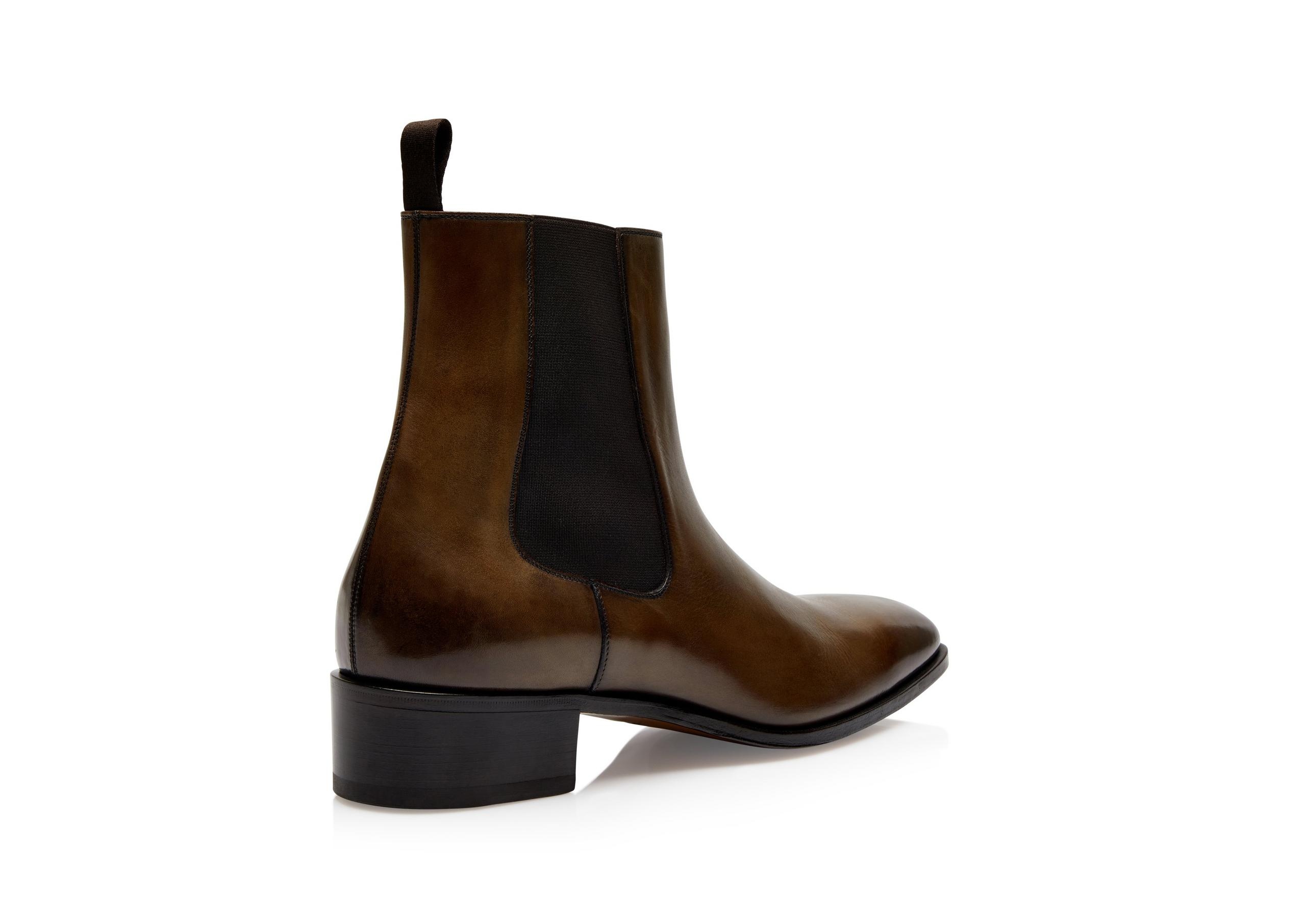 BURNISHED LEATHER ALEC CHELSEA BOOT - 3