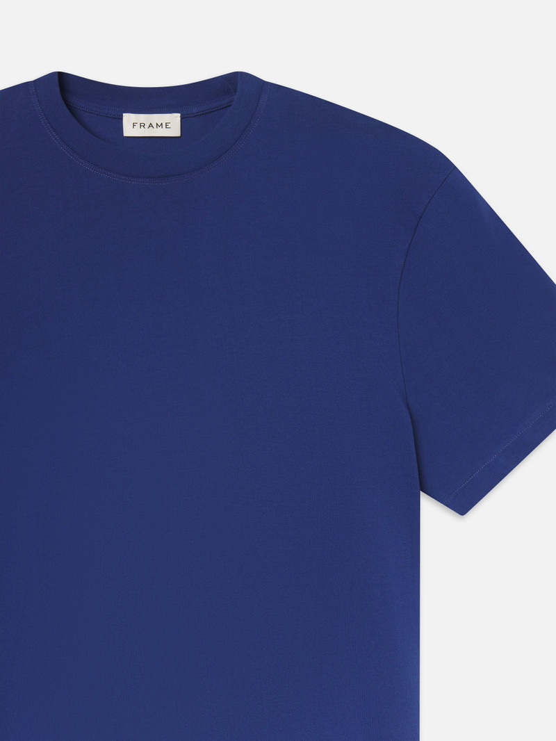 FRAME Frame Logo Tee in Reflex Blue outlook
