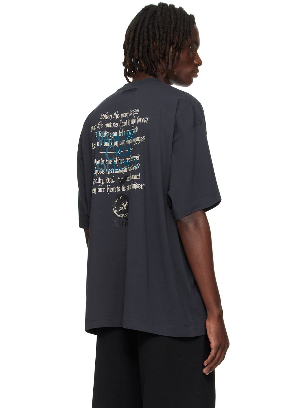 Navy Cradle of Filth 'Vampire Cult' Oversized T-shirt - 3