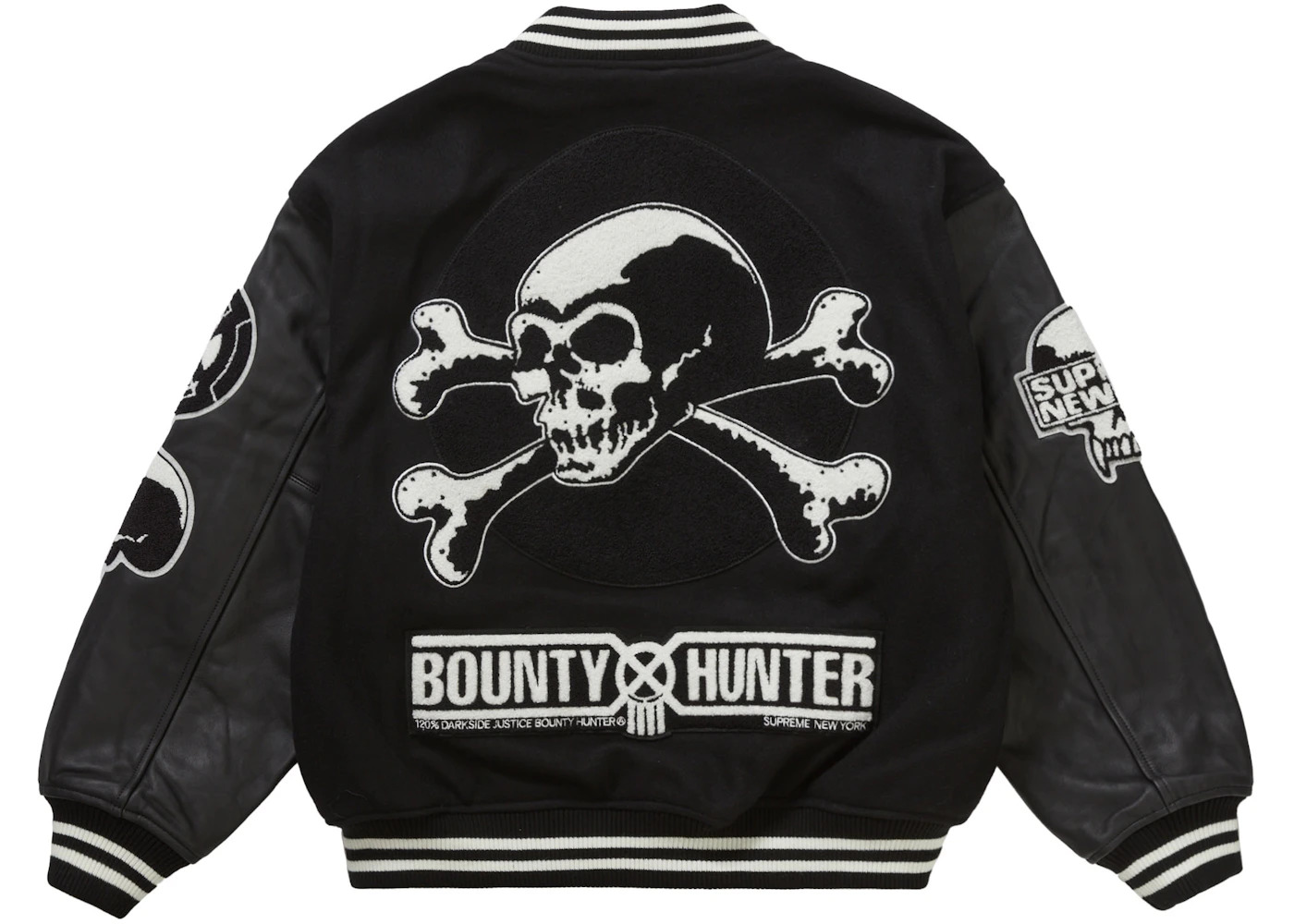 Supreme Bounty Hunter Varsity Jacket Black - 3