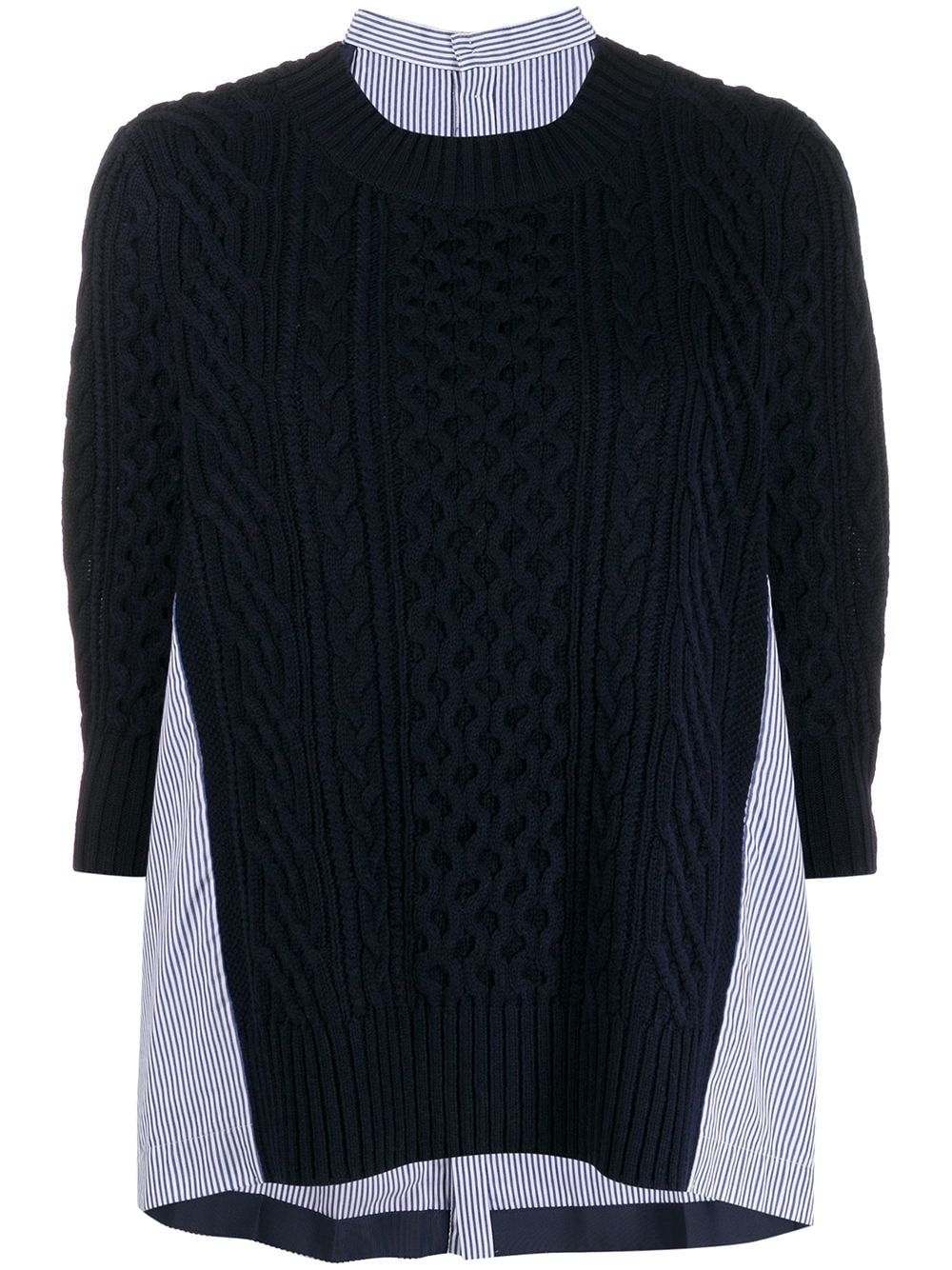 panelled sweater - 1