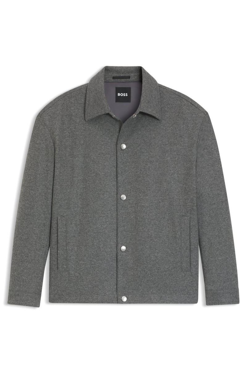 RELAXED-FIT OVERSHIRT IN BRUSHED STRETCH FLANNEL 1