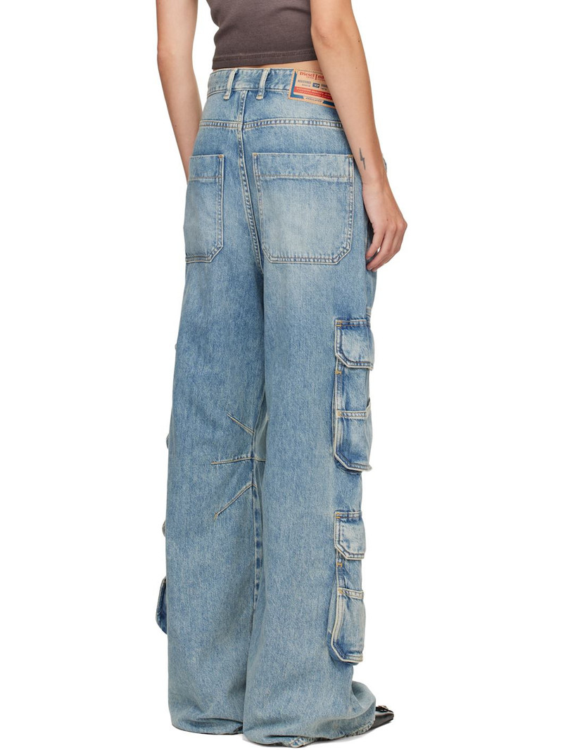 Blue Relaxed 1996 D-Sire Denim Cargo Pants 3