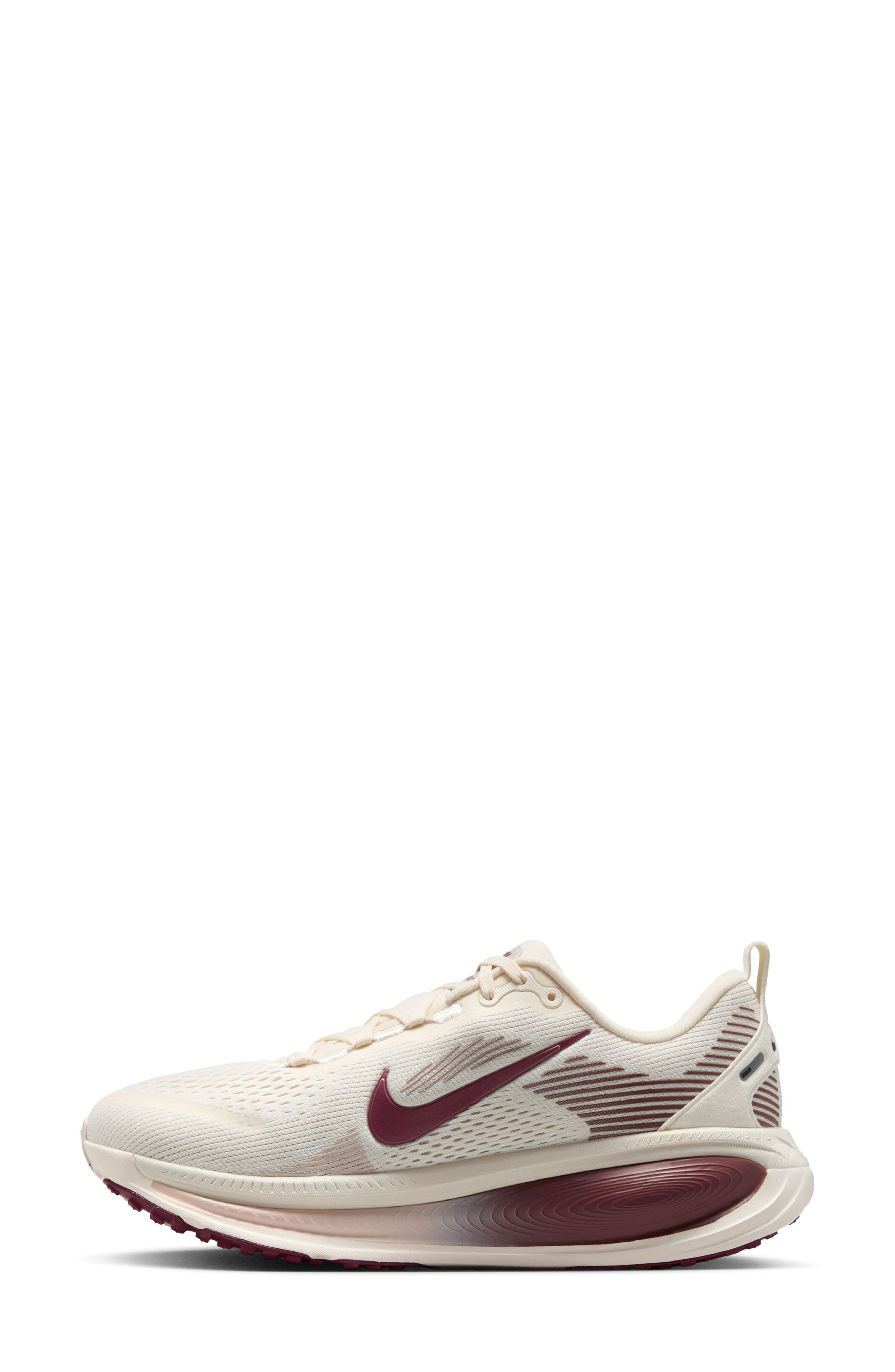 Nike Vomero 18 Running Shoe in Pale Ivory/Dark Red at Nordstrom - 6