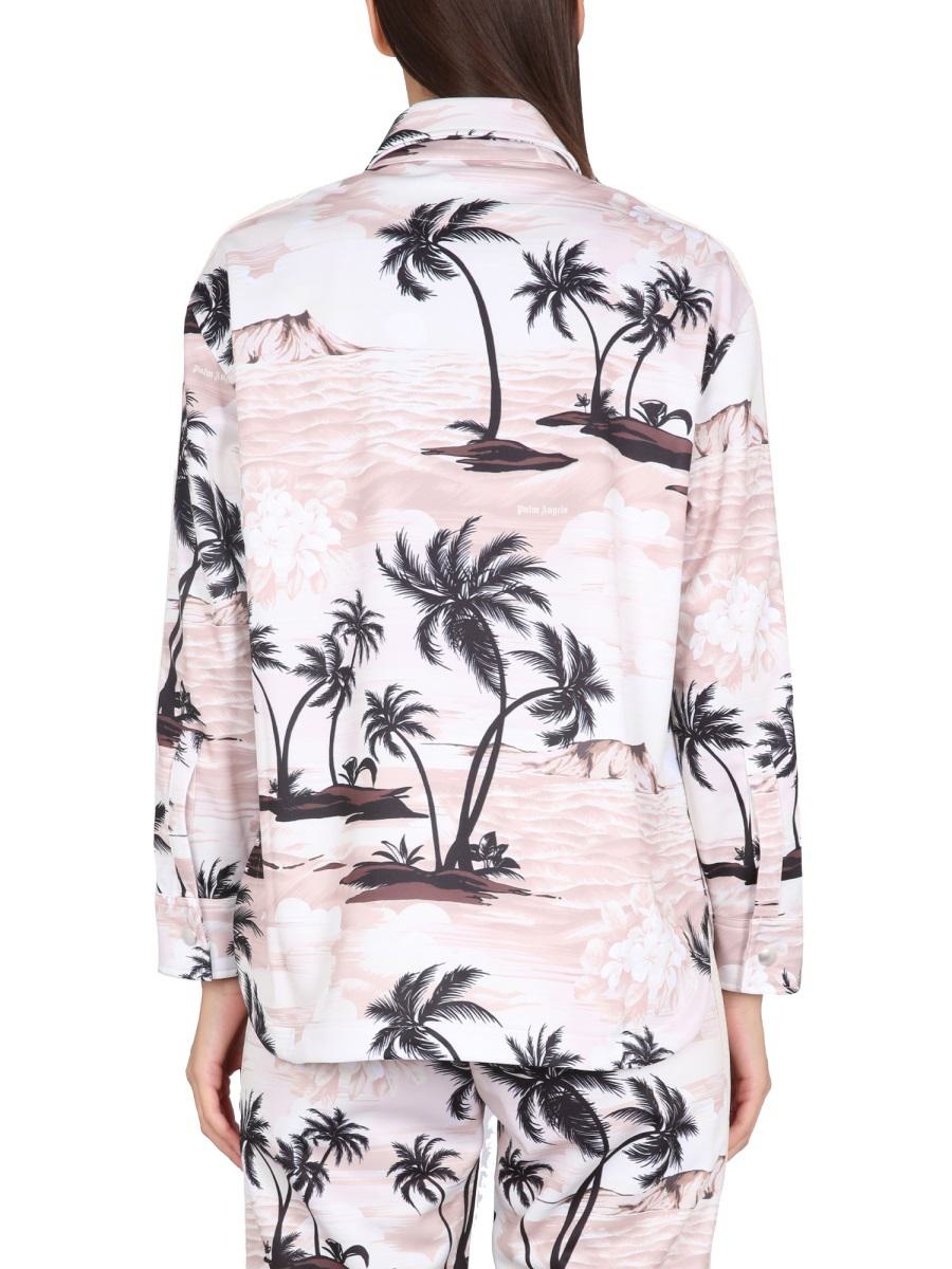 PALM ANGELS ISLAND PRINT SHIRT - 3