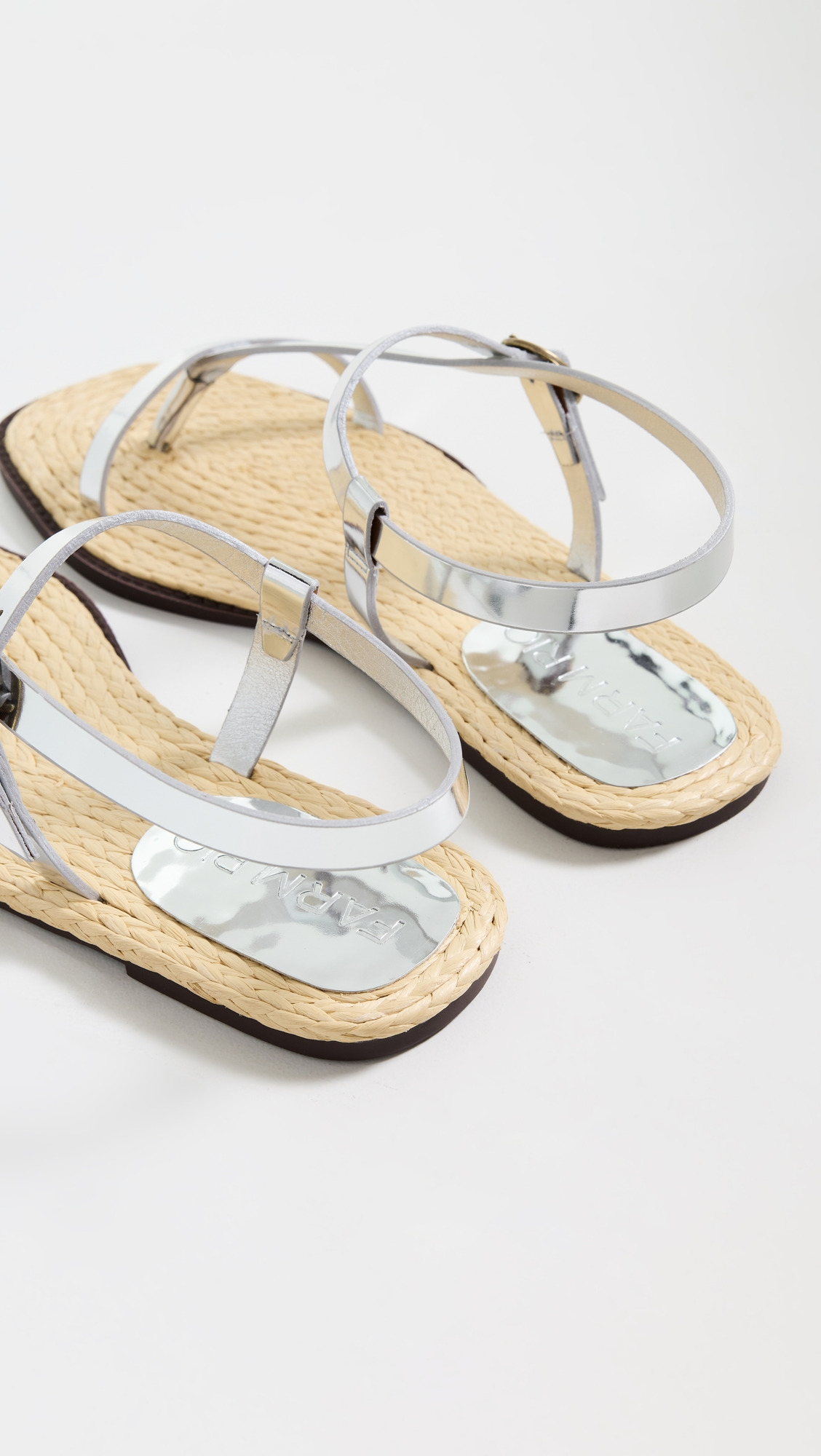 Silver Cross Strap Sandals - 4