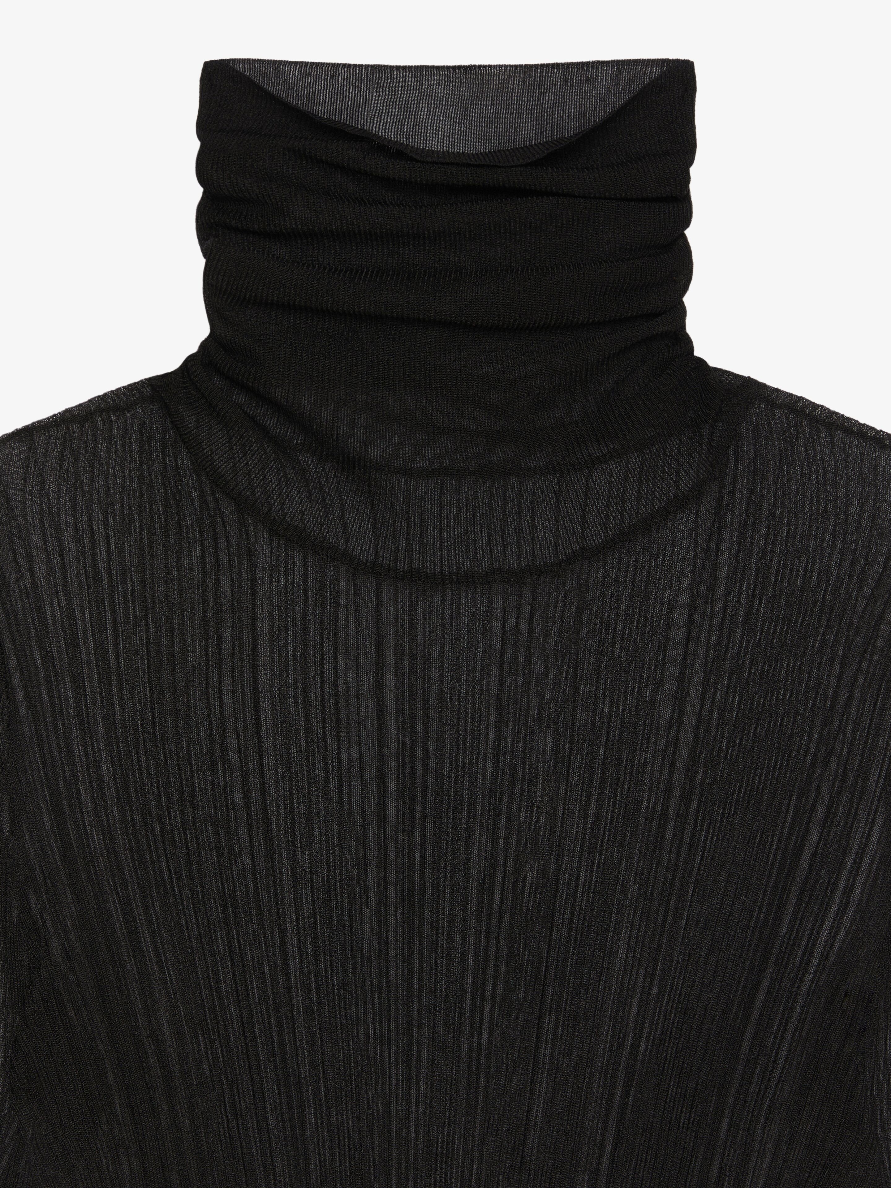 TURTLENECK SWEATER IN TRANSPARENT KNIT - 5