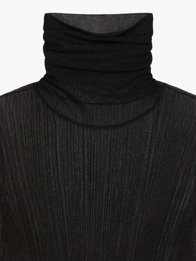 TURTLENECK SWEATER IN TRANSPARENT KNIT 5