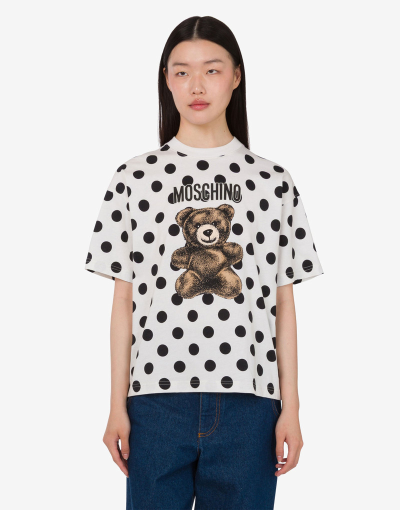 Moschino MOSCHINO TEDDY BEAR PRINTED ORGANIC COTTON JERSEY T-SHIRT outlook