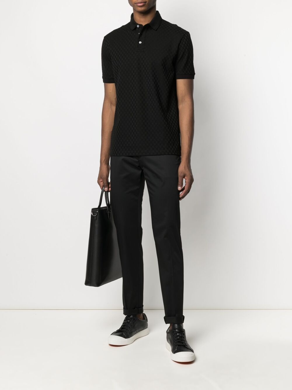 satin waistband slim-fit trousers - 2