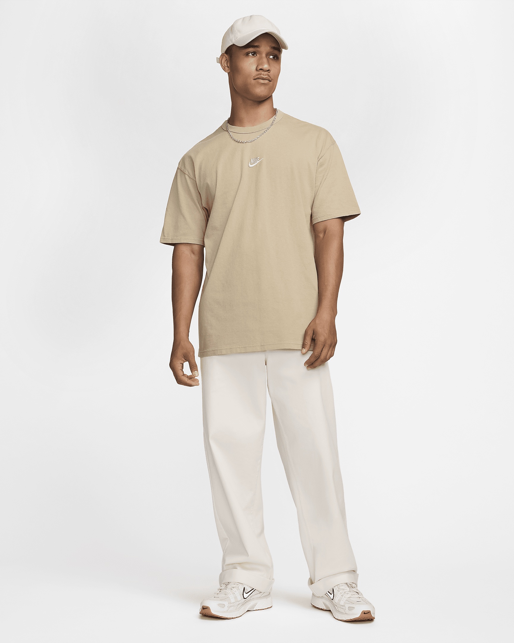 ★Nike★ Sportswear Premium Essential T-shirt M White Black Nike AS Men's Nike Sportswear Tee PREMIUM ESSENTIAL White