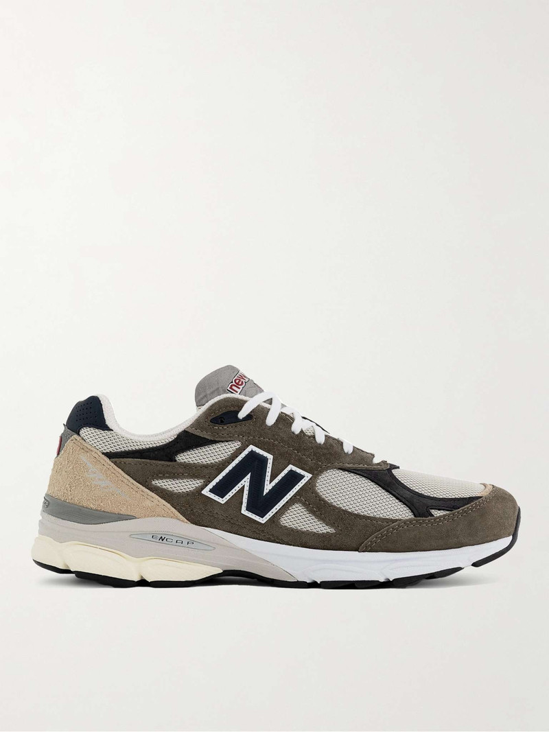 + Teddy Santis 990v3 Mesh and Suede Sneakers - 1