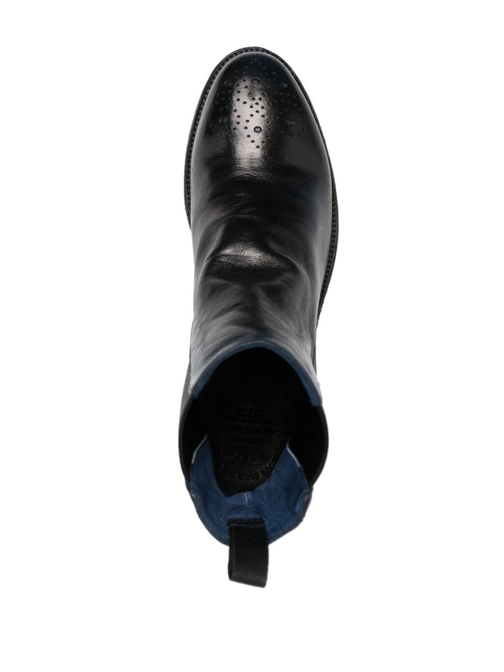 elasticated side-panels leather boots - 4