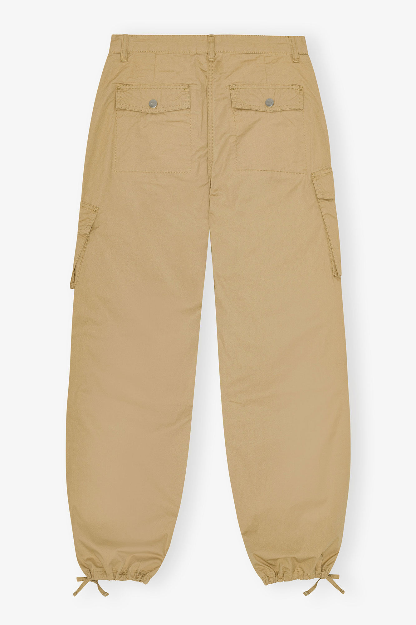 CAMEL WASHED COTTON TWILL PANTS - 6