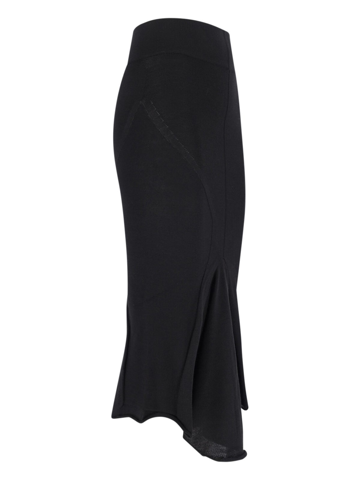 ASYMMETRICAL WOOL MIDI SKIRT - 3