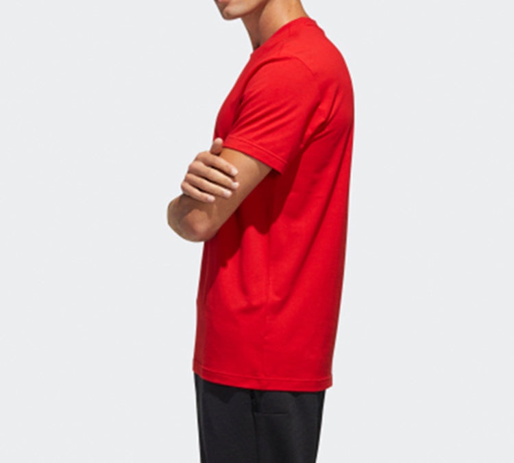 Men's adidas China Printing Short Sleeve Red T-Shirt GL5636 - 5