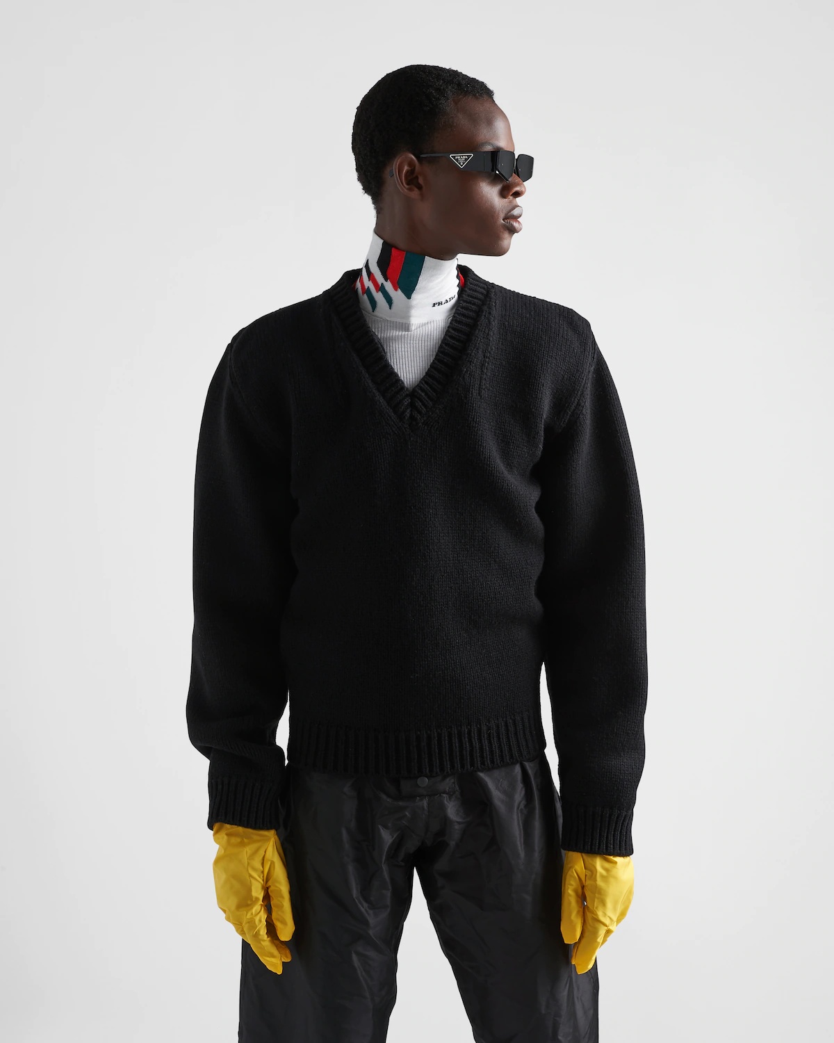 Shetland wool V-neck sweater - 3
