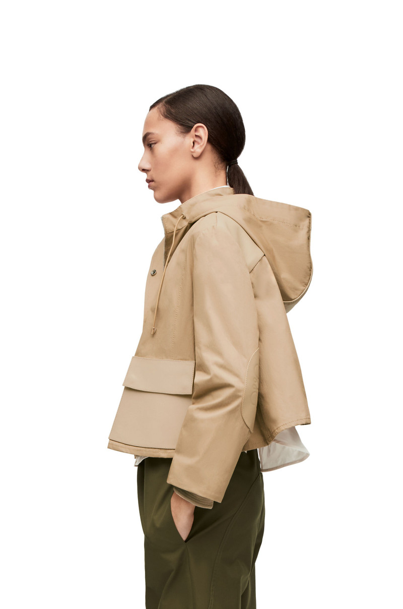 Short hooded parka in technical cotton gabardine 3