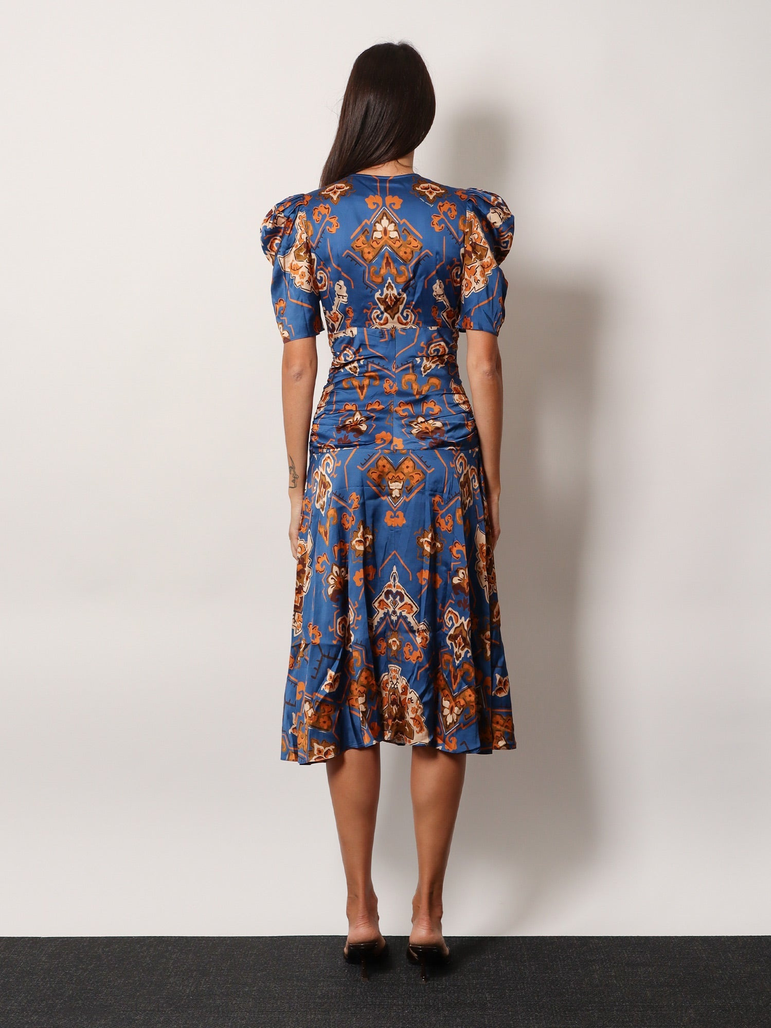 Farm Rio Ornament Floral Viscose Midi Dress - 3