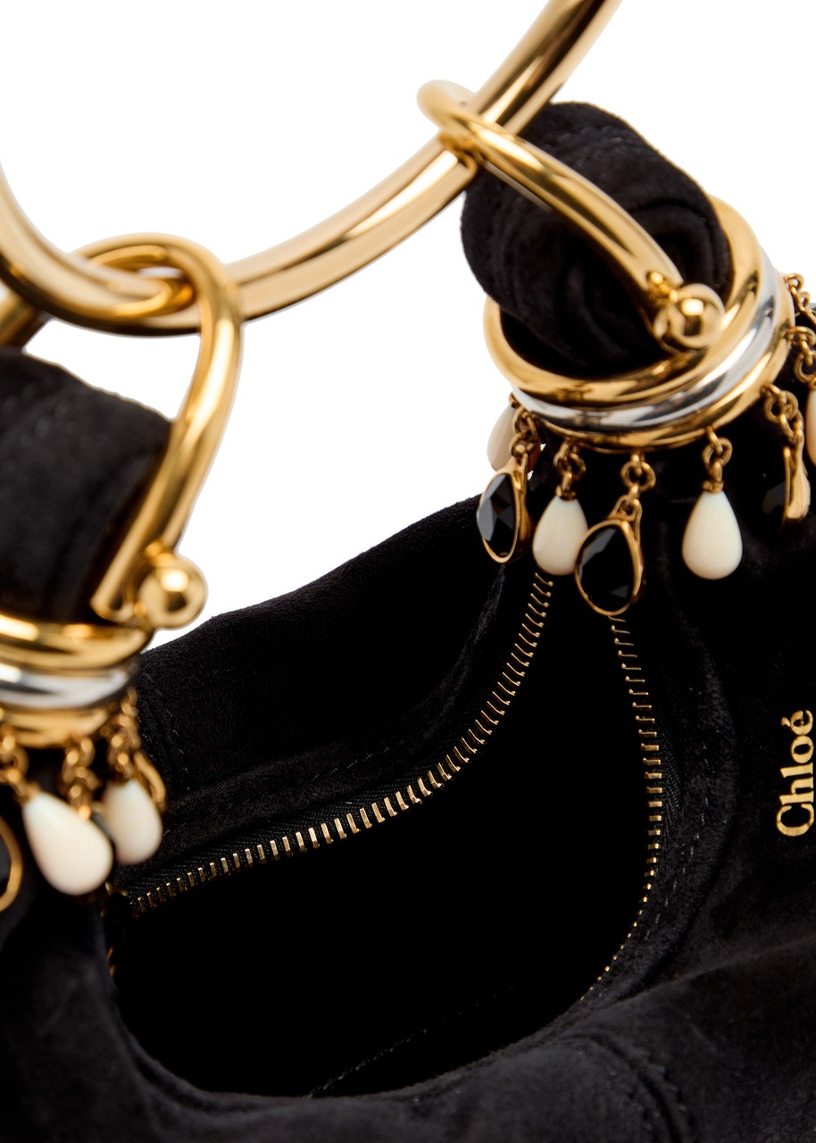 Chloe Bracelet Embellished Suede top Handle bag - 4