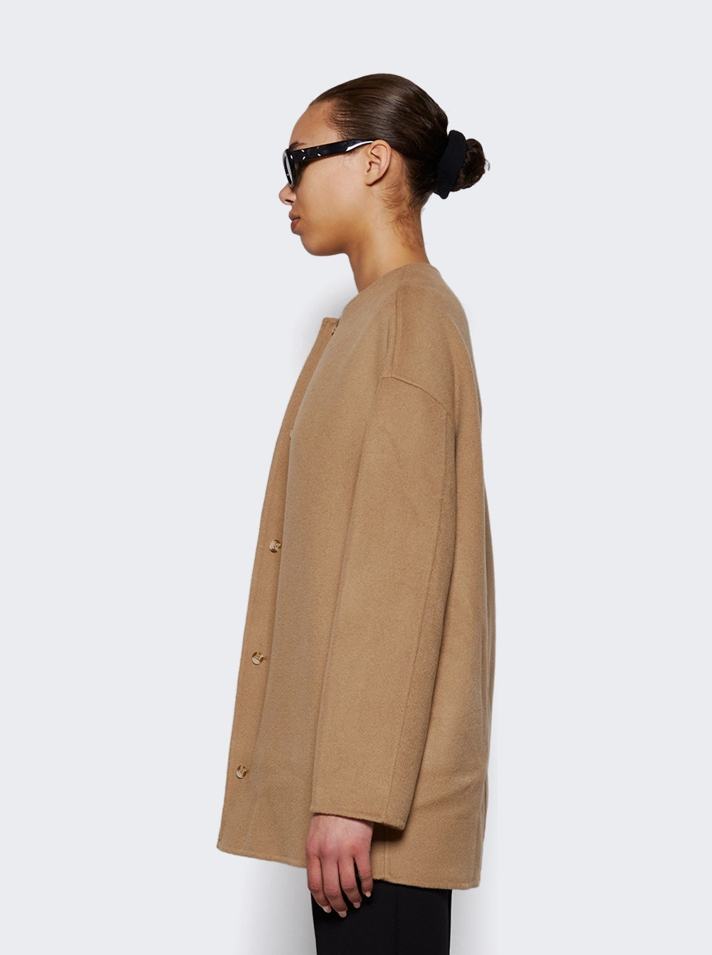Gio Short Wool Coat Mink Taupe - 4