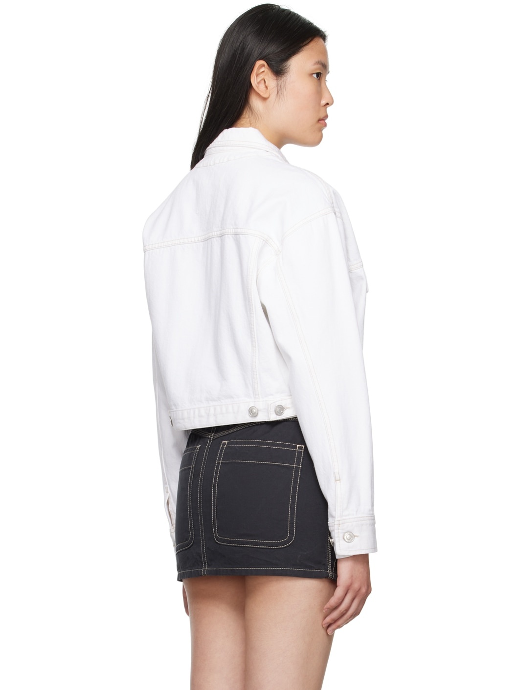 White Tadia Denim Jacket - 3