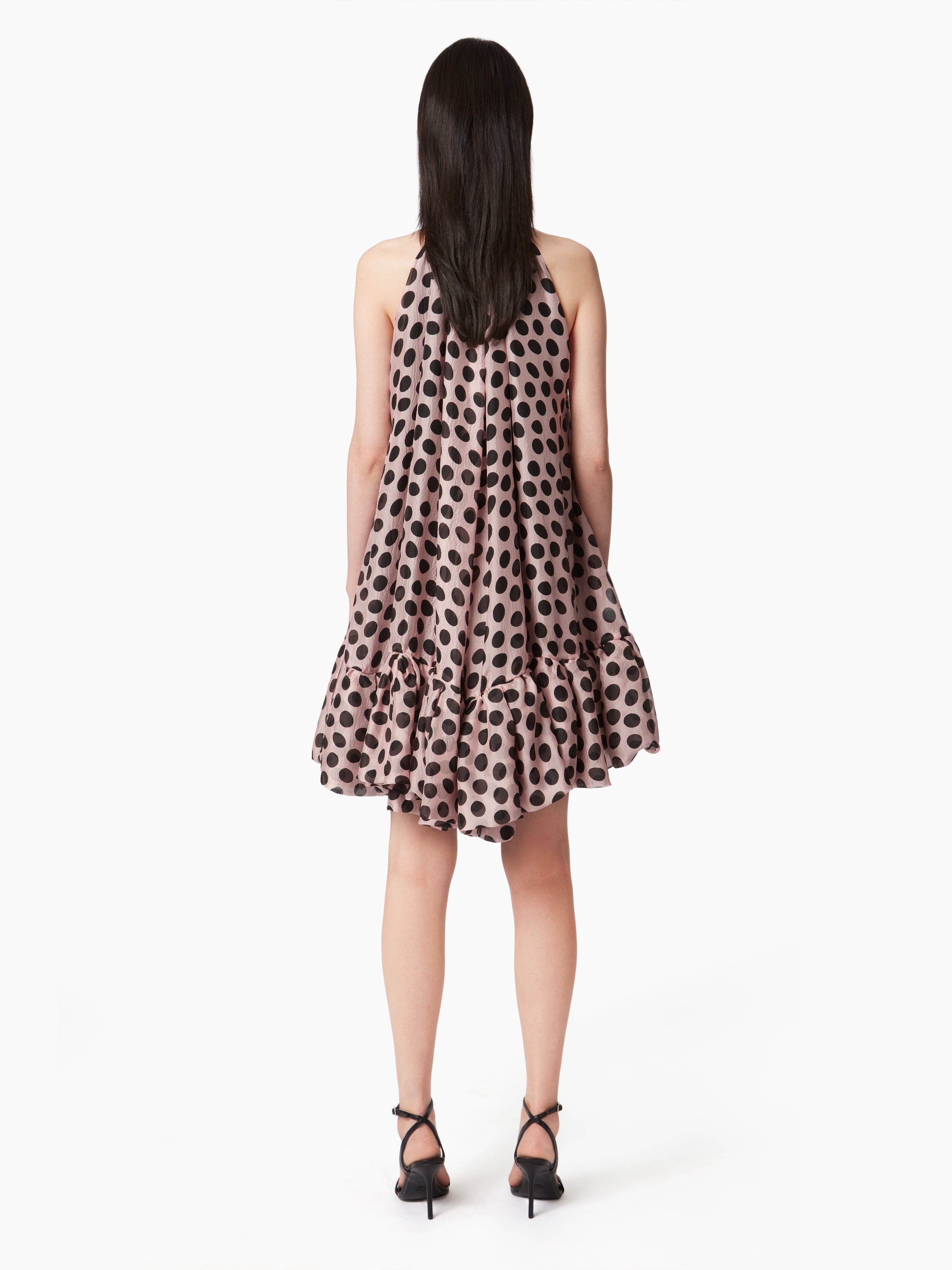 HALTERNECK MINI DRESS WITH PEPLUM - 4