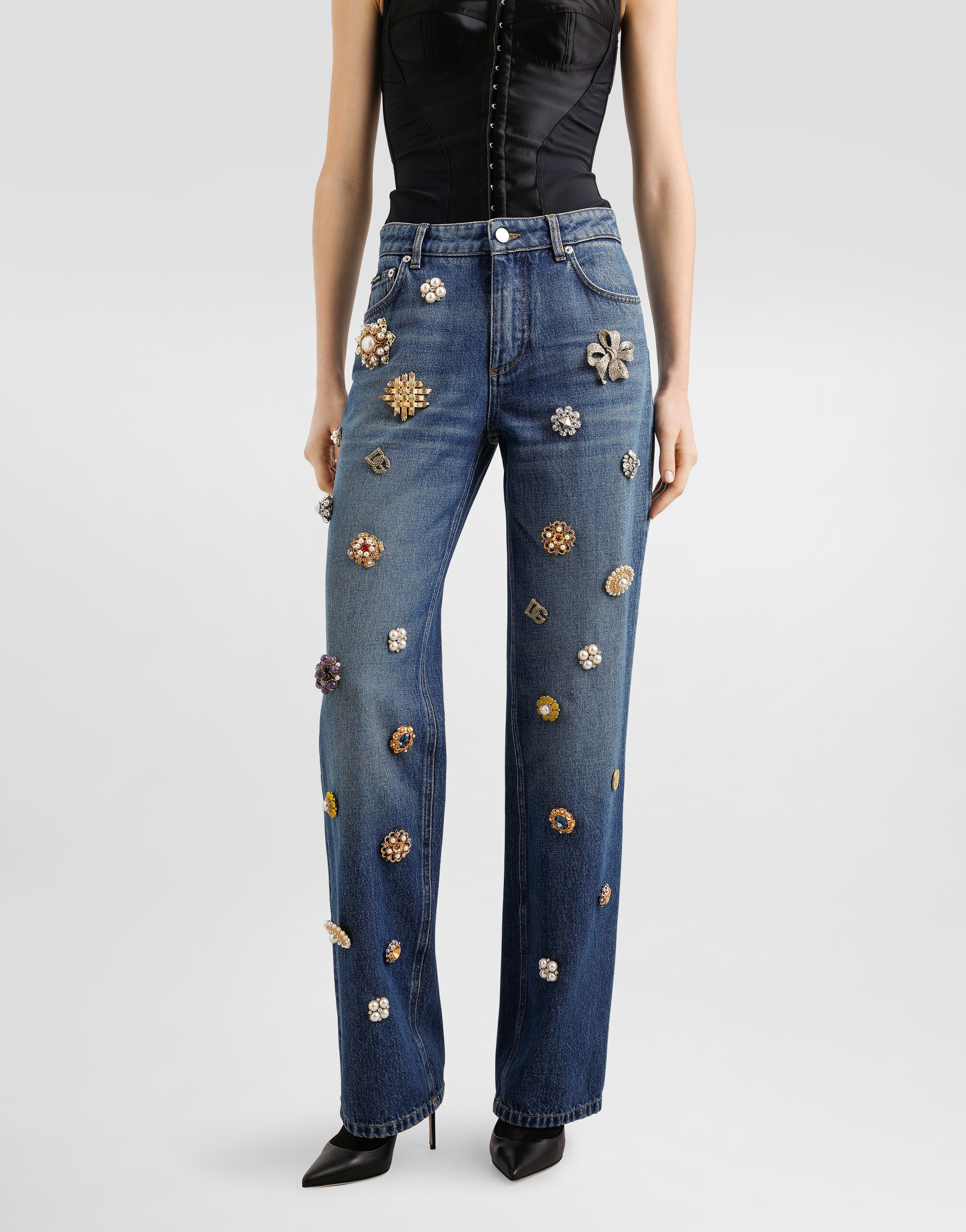 5-pocket denim trousers - 4