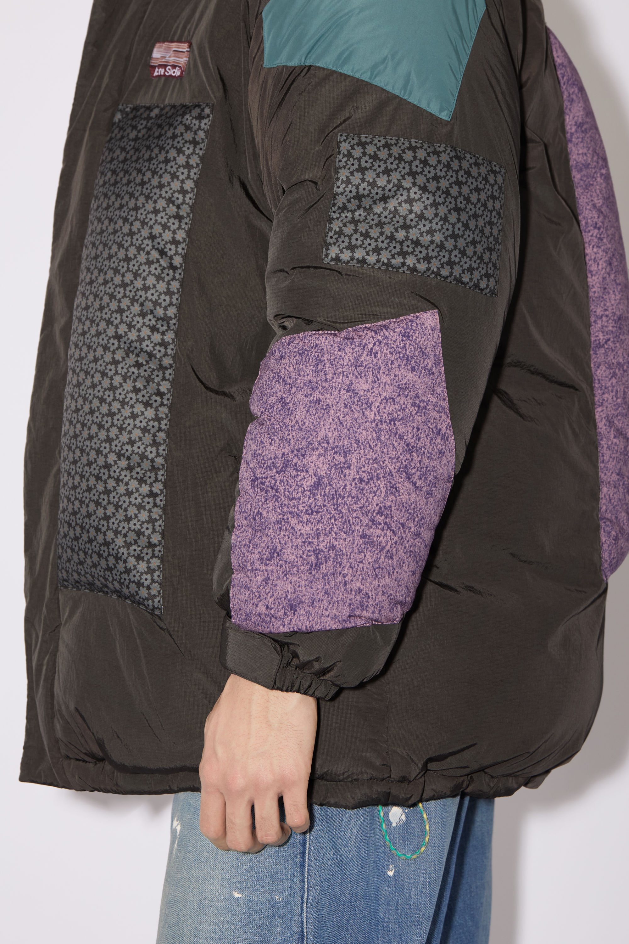 Hooded ripstop puffer jacket - Dark khaki/multi - 6