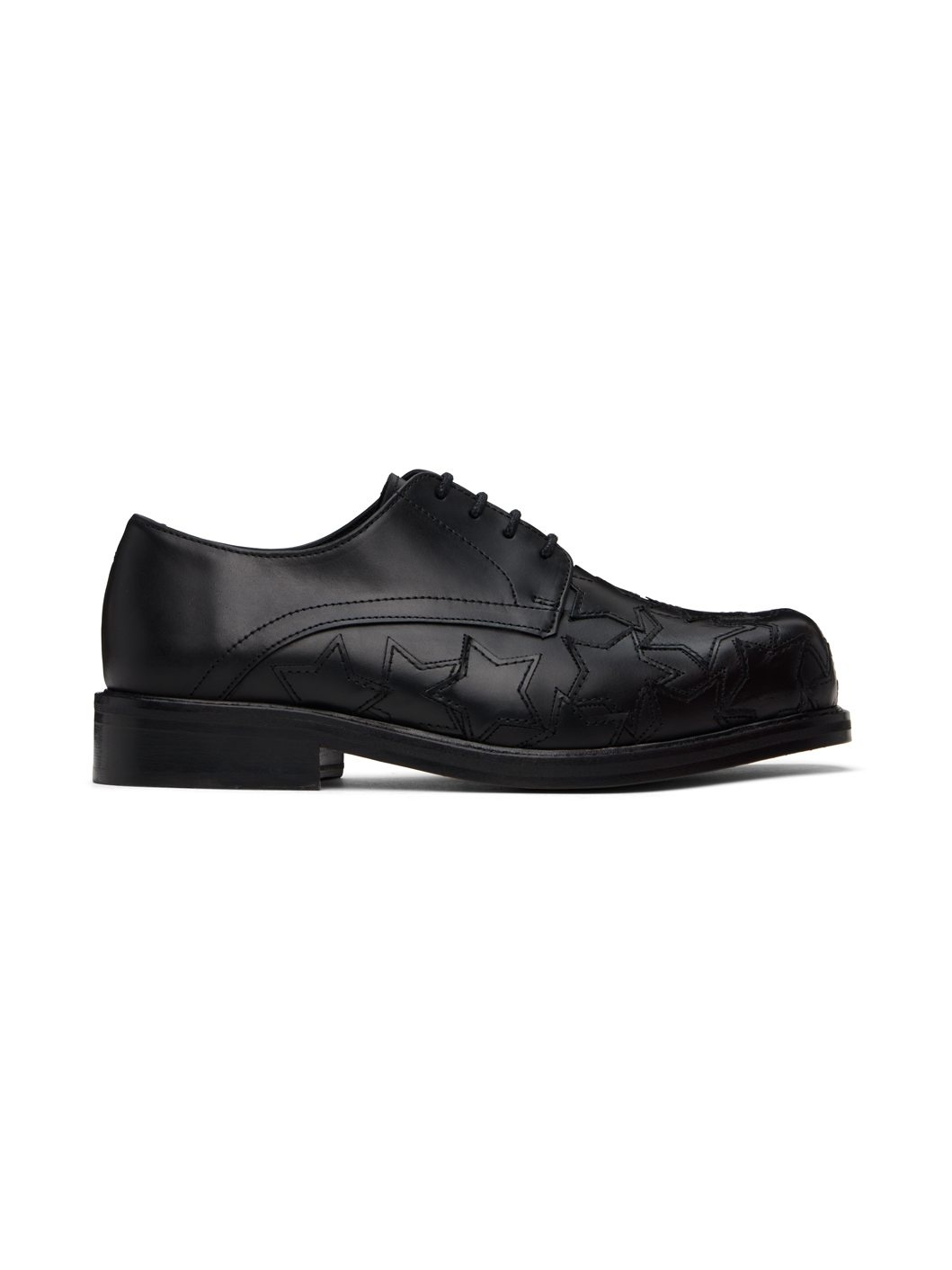 Black Star Square Toe Derbys - 1