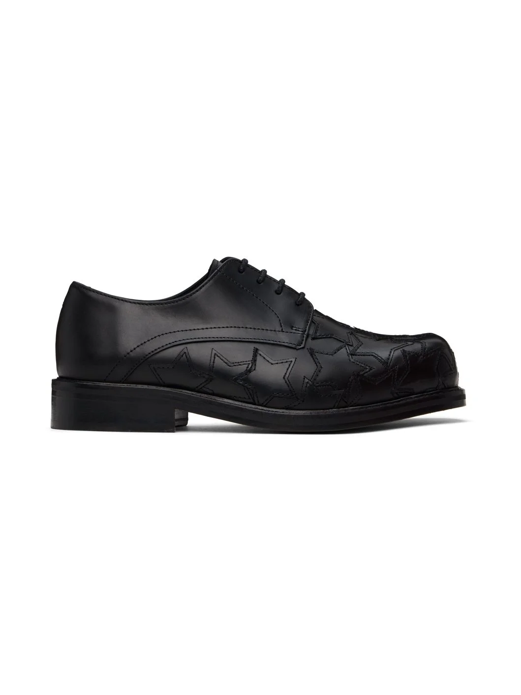 Black Star Square Toe Derbys - 1