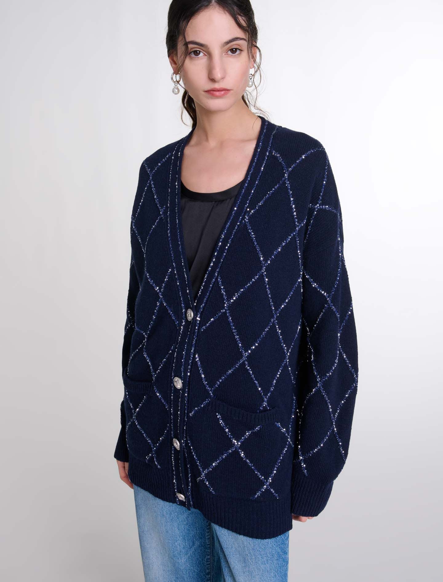 Longline wool cardigan - 7