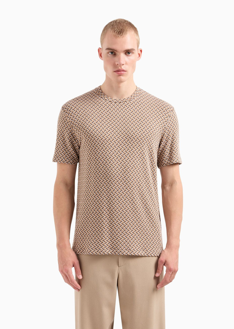 ASV stretch-viscose jacquard-jersey crew-neck jumper 2