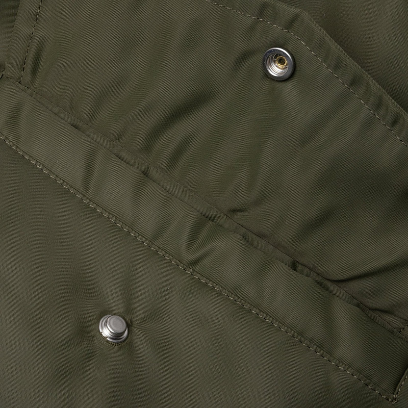 OVERSIZED CURVED HEM BOMBER JACKET - OLIVE 4