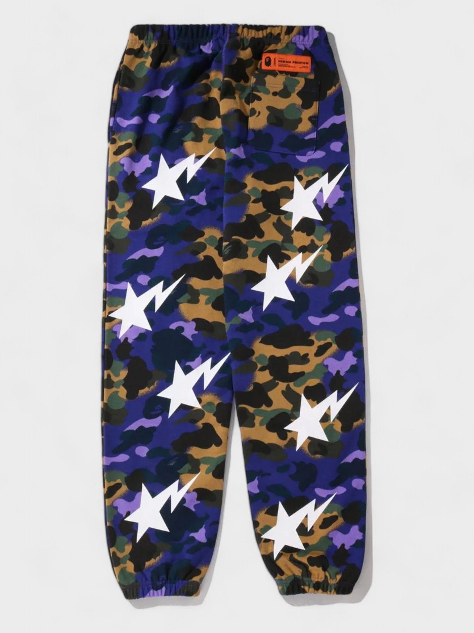 BAPE X HERON PRESTON MIX 1ST CAMO SWEAT PANTS - 2