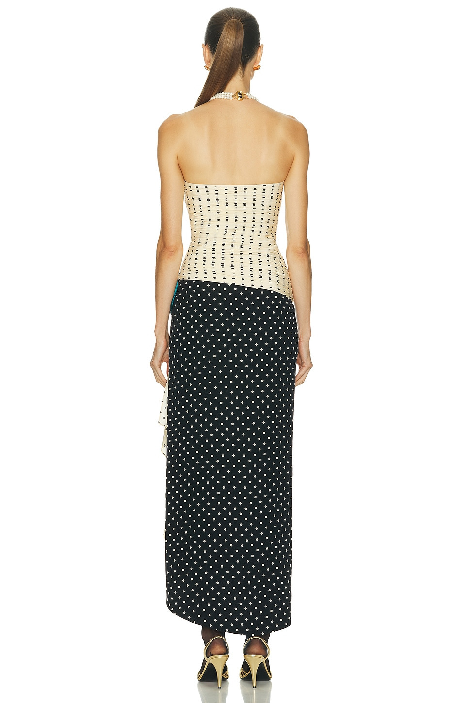 Crepe De Chine Pois Dress - 4