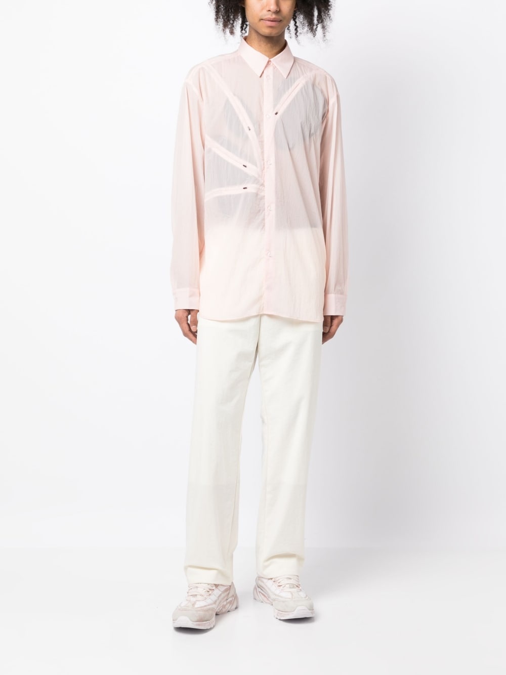 decorative-zip detailing shirt - 2
