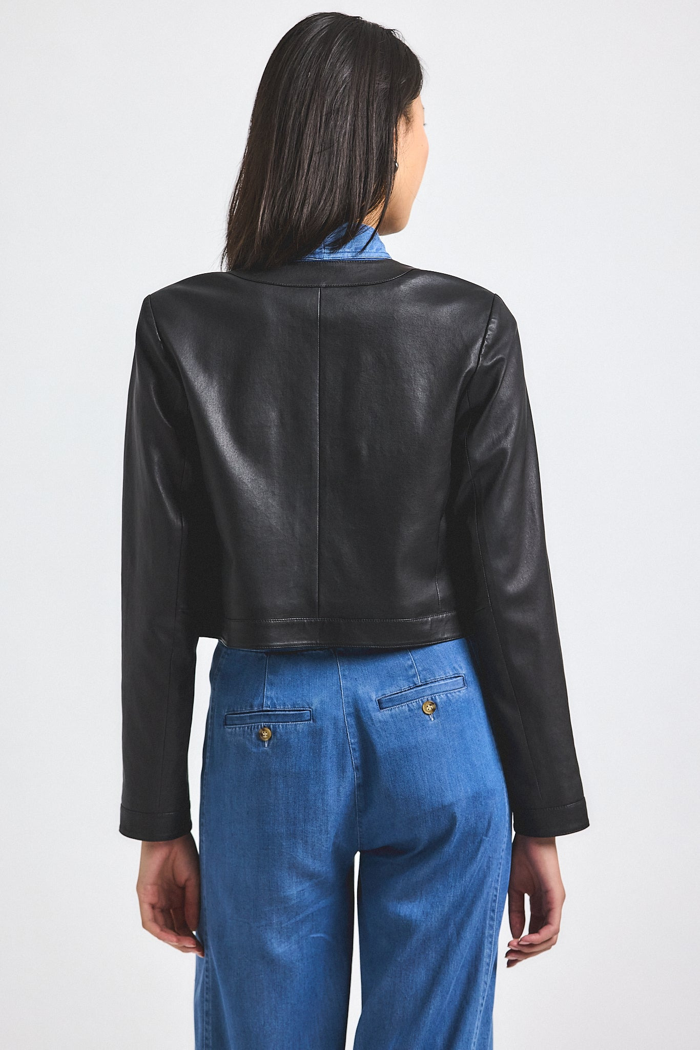 PENNY STRETCH LEATHER JACKET - 5