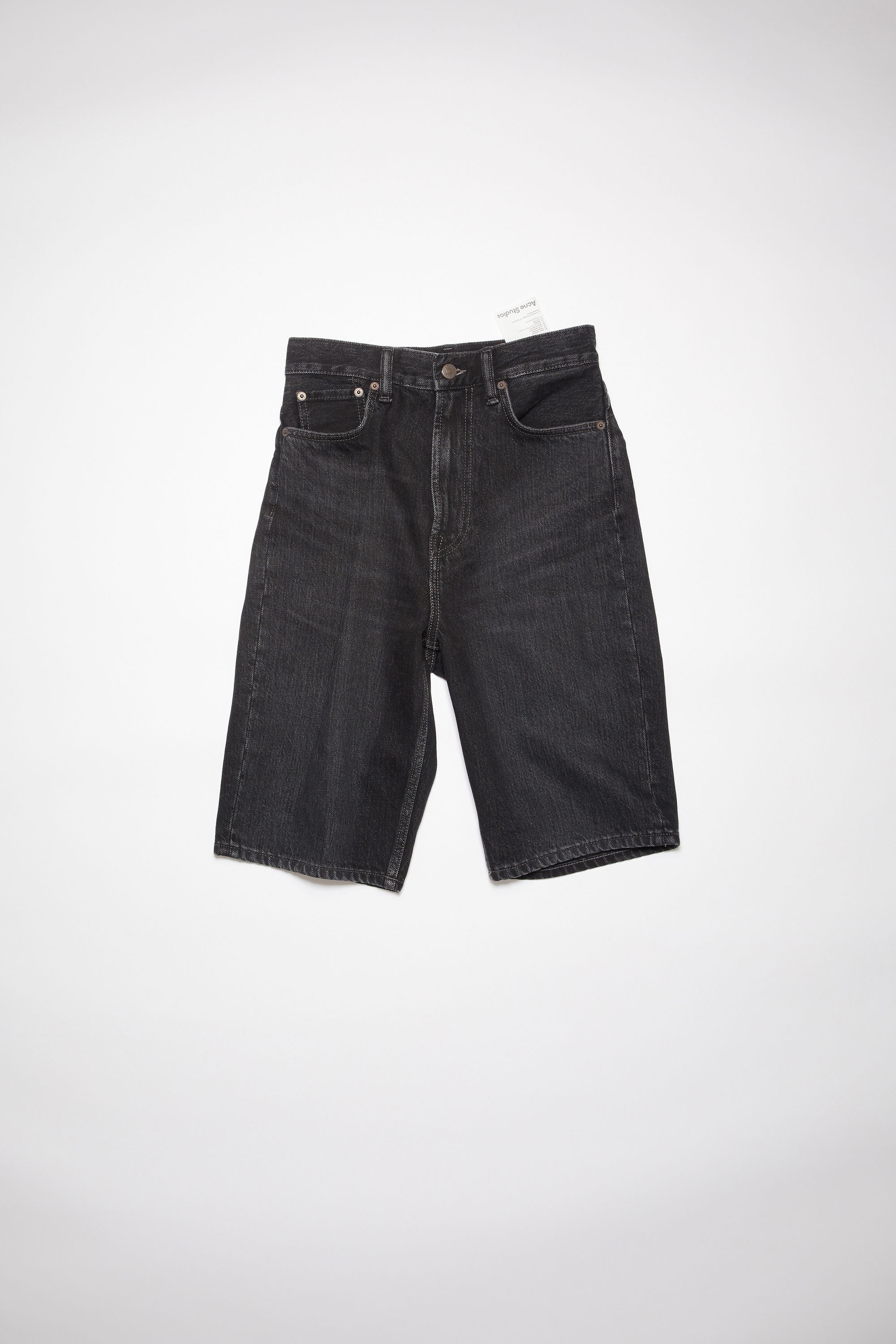 Organic denim shorts - Black - 6